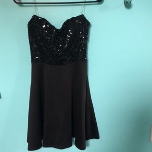 Black sequined dress